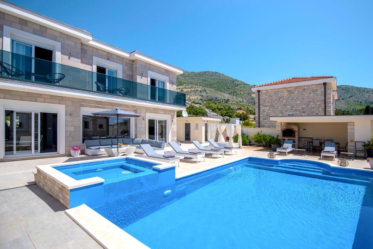Luxury Villa Miriam With Private Pool And Jet Pool Near Dubrovnik Ivanica Екстер'єр фото